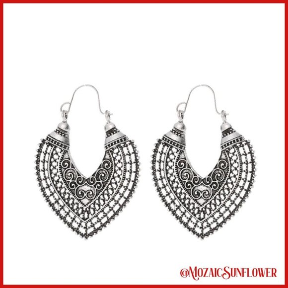 3 Pair Exotic Boho Silver Earring Sets - Picture 5 of 7